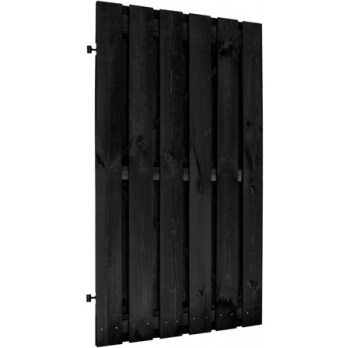 deur met planken zwart 90x180 cm